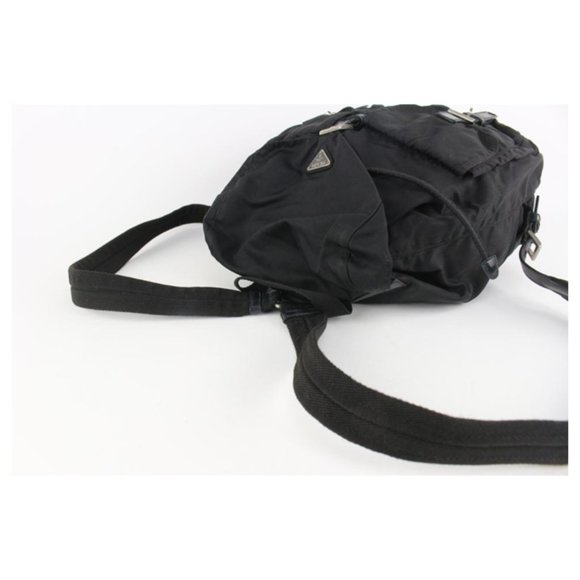 Prada Black Nylon Tessuto Twin Pocket Backpack - Picture 5 of 11